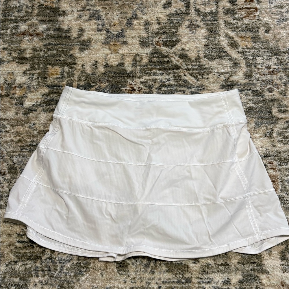 Lululemon White Back Pleated Athletic Skort